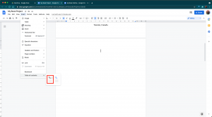 Book on Google Docs